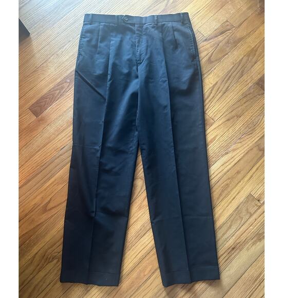 Lauren Ralph Lauren Black Wool Comfort Fit Trouser Pants Size 36x32 - Picture 1 of 8